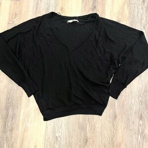 Free People Oversized Waffle Long Sleeve Top